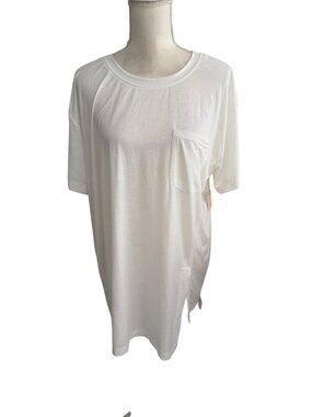 FREE PEOPLE Movement White Tunic Lightweight Tee Size XS NEW NWT